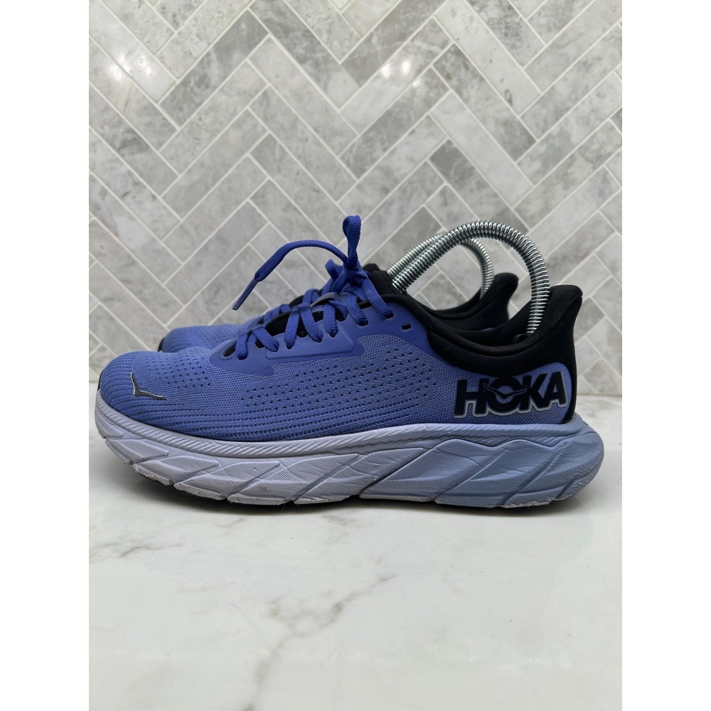 Hoka One One Arahi 7 Running Shoes Womens 7.5 B 7.5B Blue Mesh Lace Up Sneakers